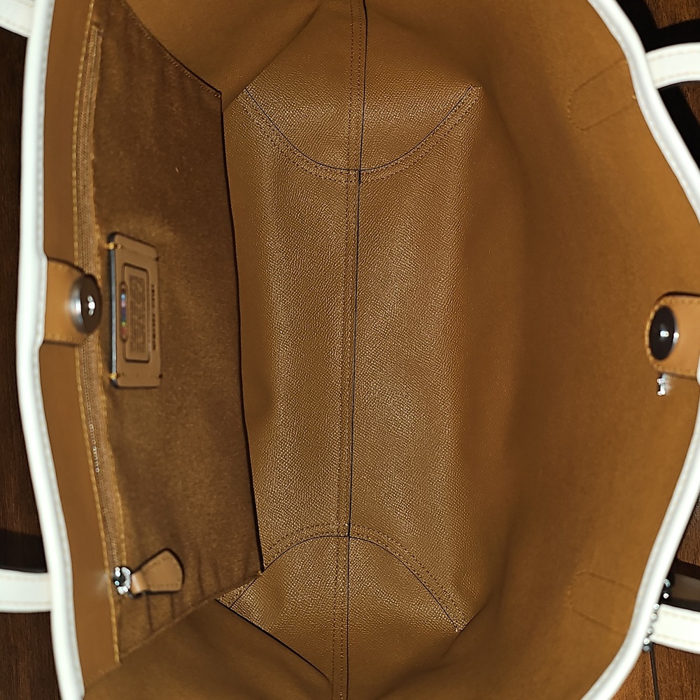 Coach Pride City Tote in Rainbow Signature Canvas & Leather Chalk - Picture 10 of 11